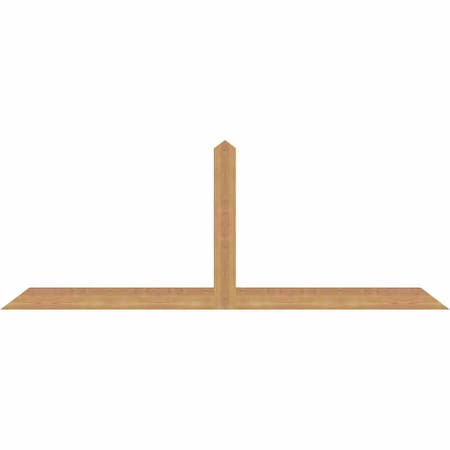 Ekena Millwork Portland Smooth Timber Gable Bracket, Western Red Cedar, 72"W x 27"H x 1 1/2"D x 3 1/2"F, 9/12 Pitch GBW072X27X0204POR00SWR
